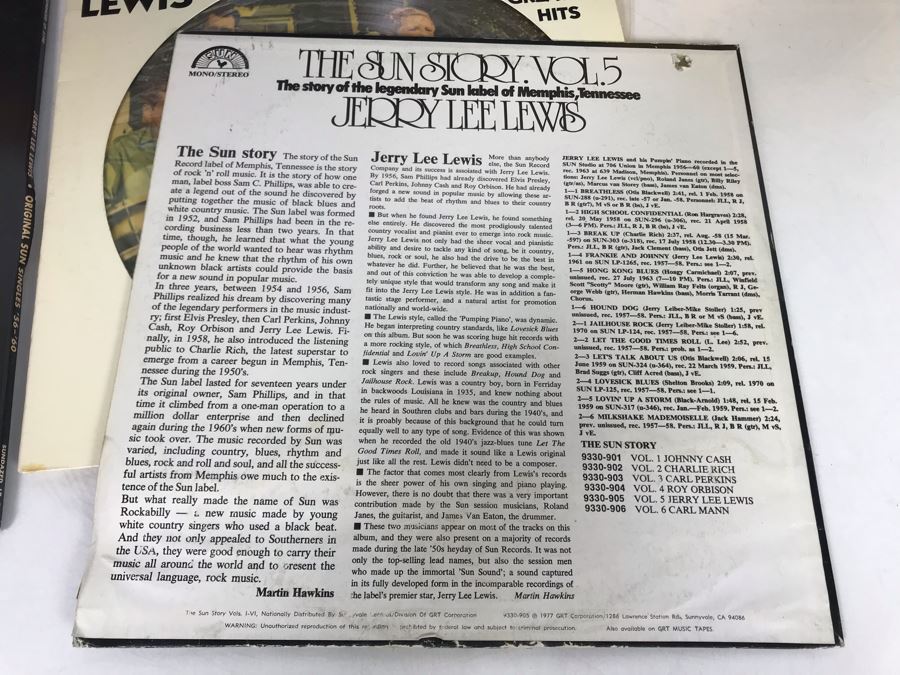 Jerry Lee Lewis Vinyl Record Collection - 6 Records Including Jerry Lee Lewis Picture Disc Rhino Records [Photo 20]