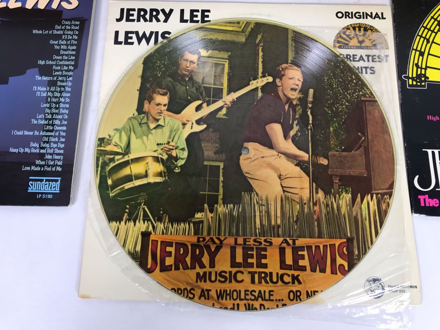 Jerry Lee Lewis Vinyl Record Collection - 6 Records Including Jerry Lee Lewis Picture Disc Rhino Records [Photo 6]