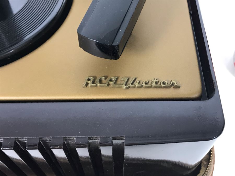 Vintage Victrola RCA Victor Tube Portable Record Player Model 45-EY-2 Working 11W X 9D X 9H [Photo 5]