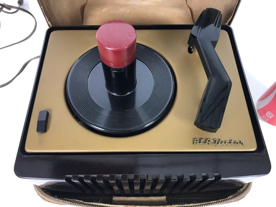 Vintage Victrola RCA Victor Tube Portable Record Player Model 45-EY-2 Working 11W X 9D X 9H [Photo 3]