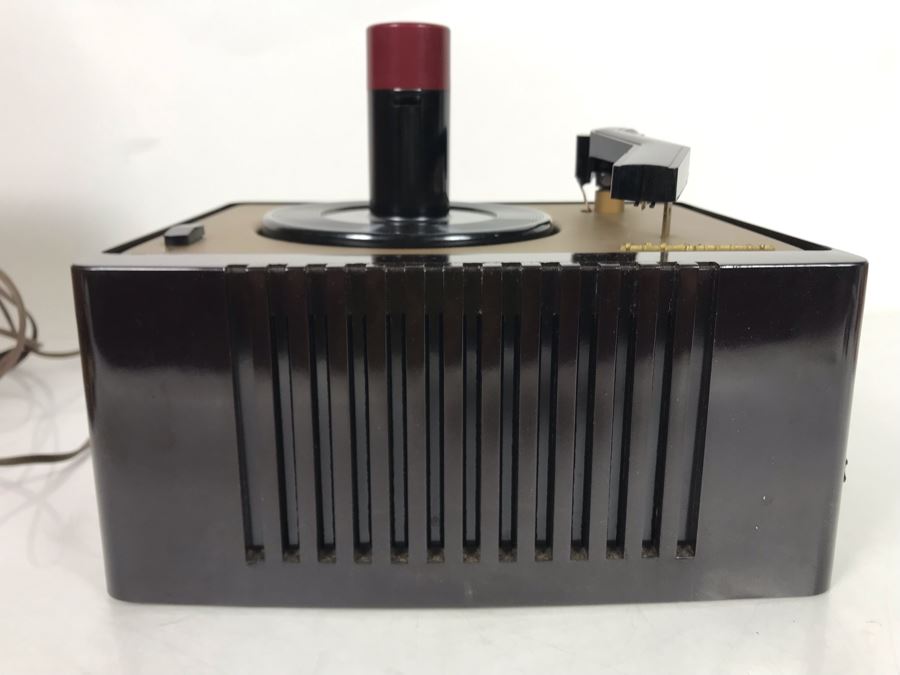 Vintage Victrola RCA Victor Tube Portable Record Player Model 45-EY-2 Working 11W X 9D X 9H [Photo 8]