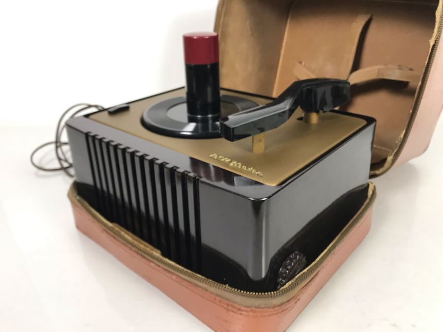 Vintage Victrola RCA Victor Tube Portable Record Player Model 45-EY-2 Working 11W X 9D X 9H [Photo 6]