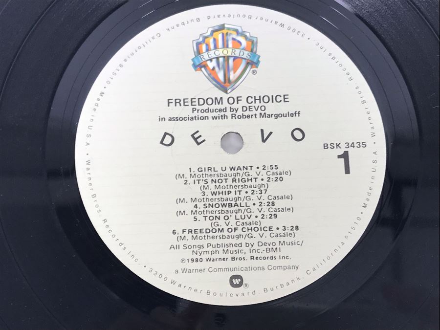 DEVO Freedom Of Choice Vinyl Record [Photo 8]