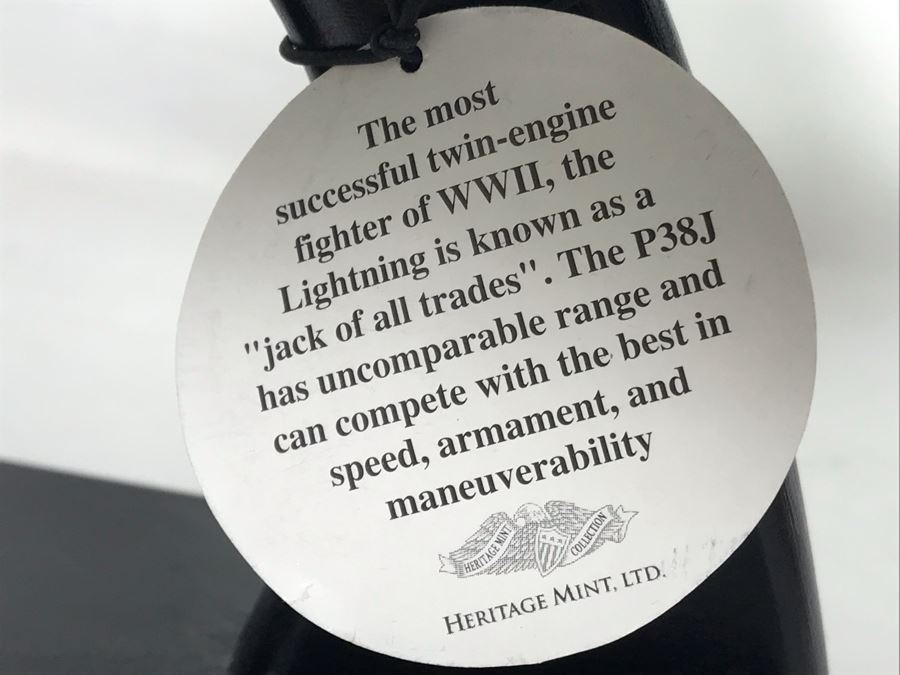 P38J Lightning Model Airplane Heritage Mint 17W X 14D X 8H [Photo 9]