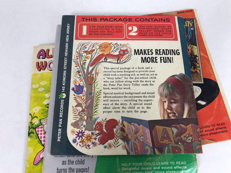 (4) 45s Children's Little Golden Book Records: Alice In Wonderland, Rumpelstiltskin, Heidi And Sleeping Beauty [Photo 20]