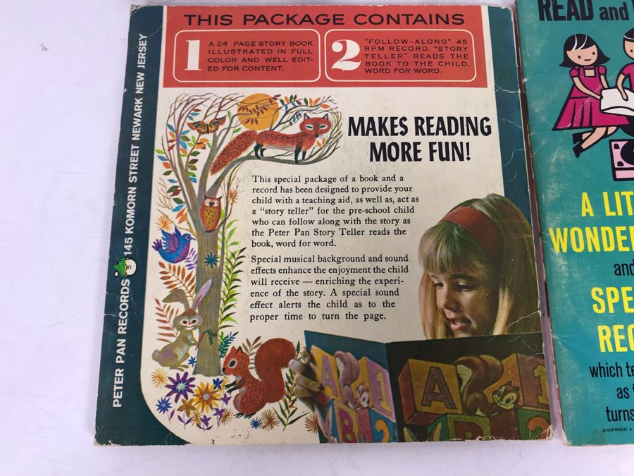 (4) 45s Children's Little Golden Book Records: Alice In Wonderland, Rumpelstiltskin, Heidi And Sleeping Beauty [Photo 6]