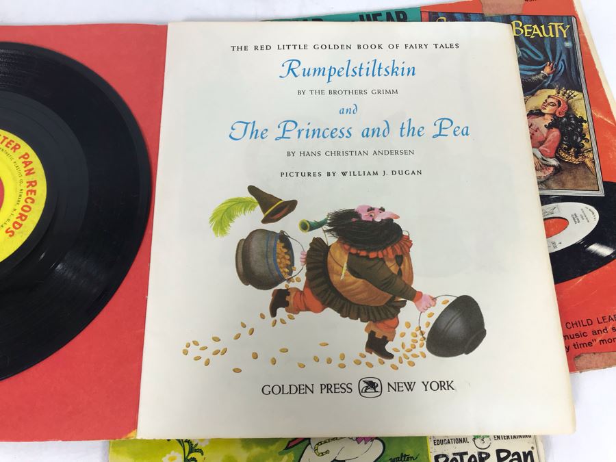 (4) 45s Children's Little Golden Book Records: Alice In Wonderland, Rumpelstiltskin, Heidi And Sleeping Beauty [Photo 17]