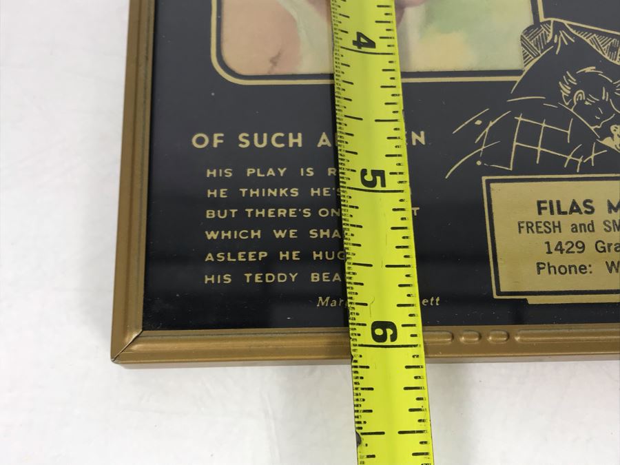 Vintage Advertising Wall Thermometer Of Such Are Men Poem 4.5W X 6H [Photo 6]