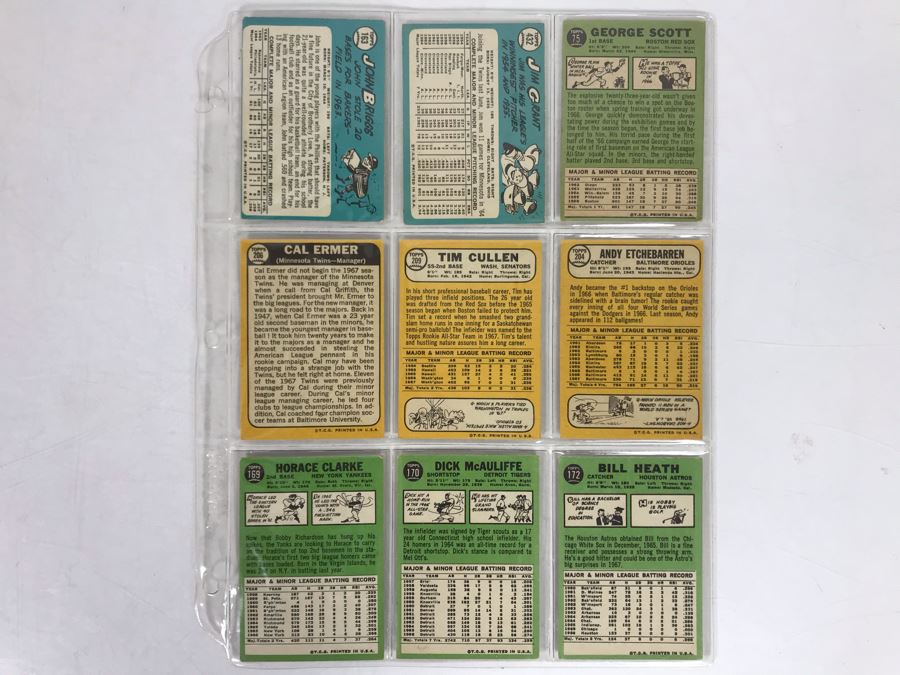 Vintage 1960s Baseball Cards - 9 Total With Plastic Card Sleeve [Photo 5]