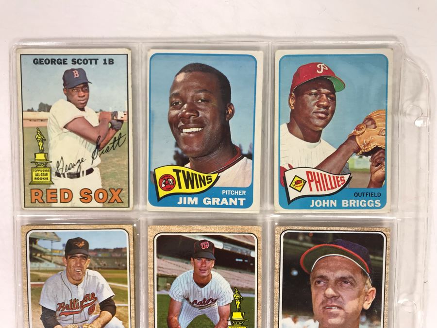 Vintage 1960s Baseball Cards - 9 Total With Plastic Card Sleeve [Photo 2]