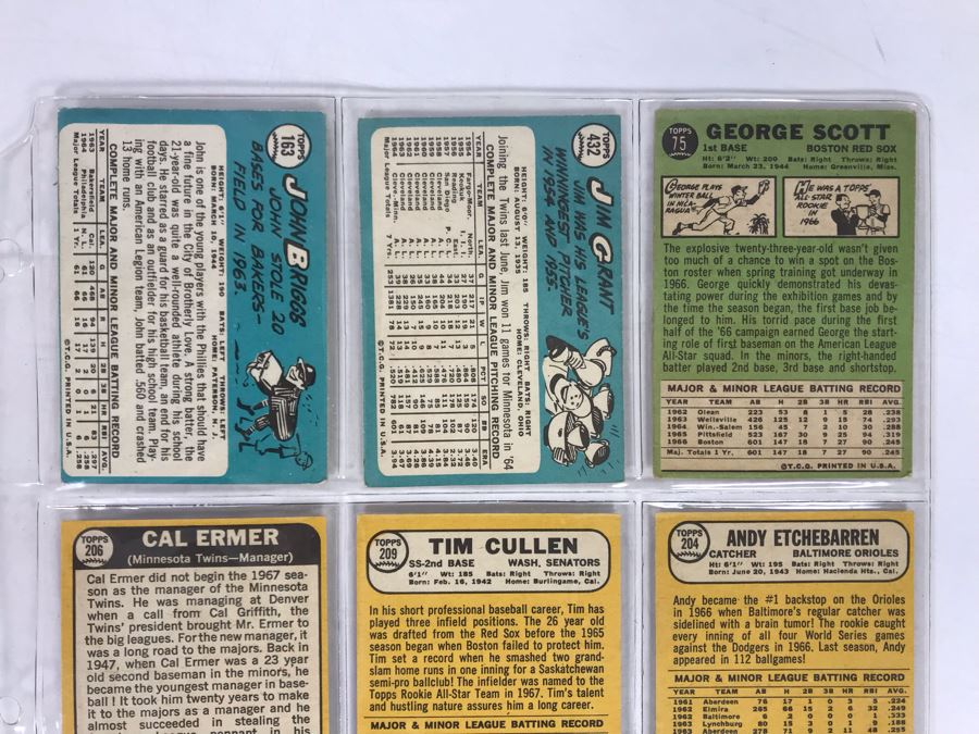 Vintage 1960s Baseball Cards - 9 Total With Plastic Card Sleeve [Photo 6]