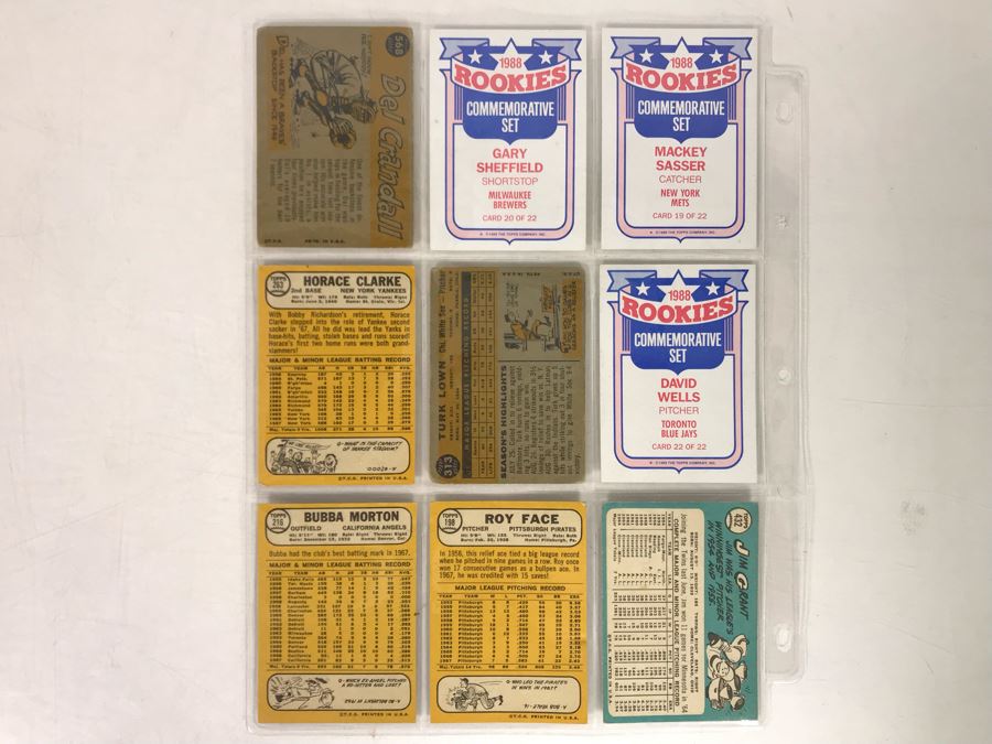 Vintage 1960s 1980s Baseball Cards - 9 Total With Plastic Card Sleeve [Photo 5]