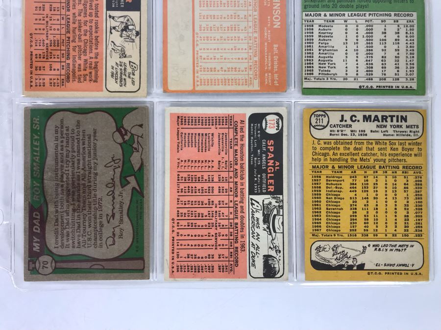 Vintage 1960s Baseball Cards - 9 Total With Plastic Card Sleeve [Photo 8]