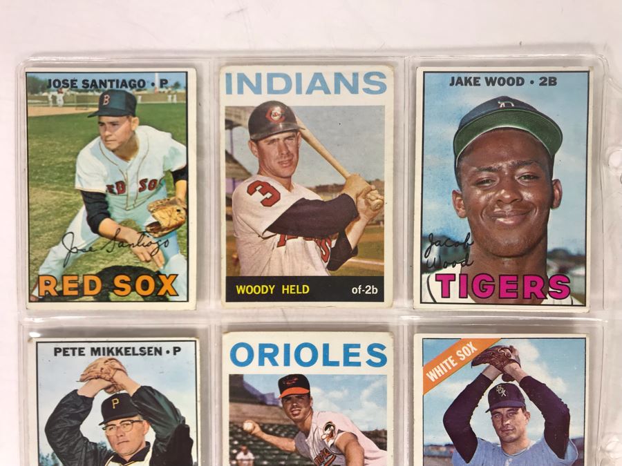 Vintage 1960s Baseball Cards - 9 Total With Plastic Card Sleeve [Photo 2]