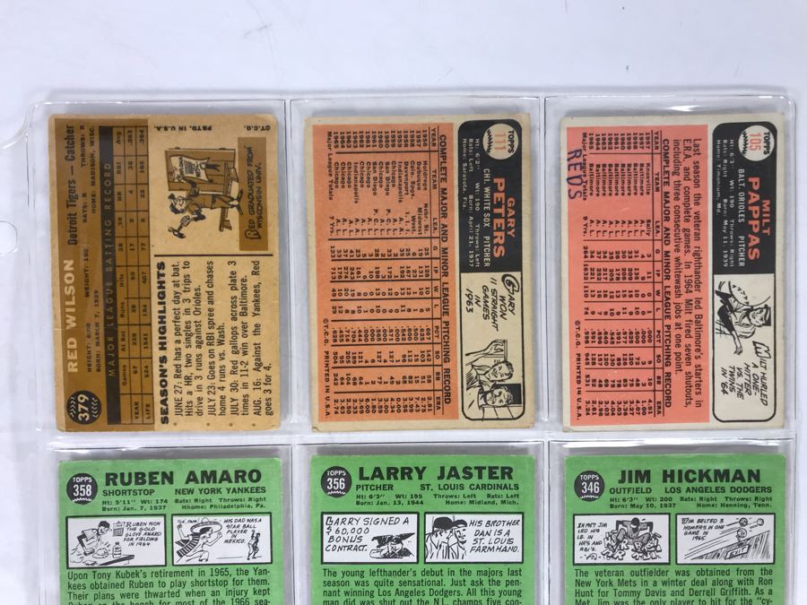 Vintage 1960s Baseball Cards - 9 Total With Plastic Card Sleeve [Photo 6]