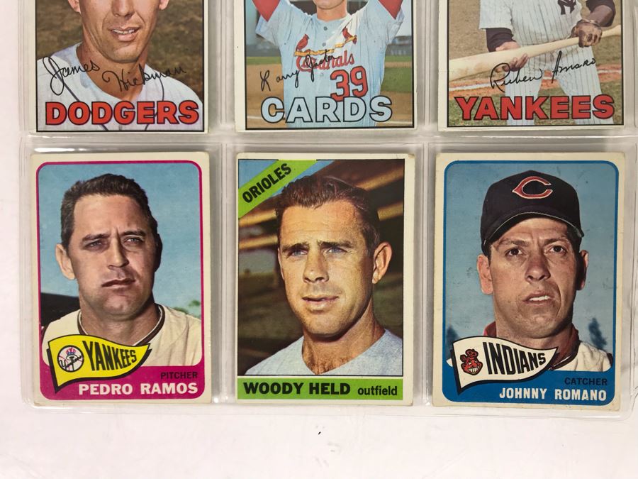 Vintage 1960s Baseball Cards - 9 Total With Plastic Card Sleeve [Photo 4]
