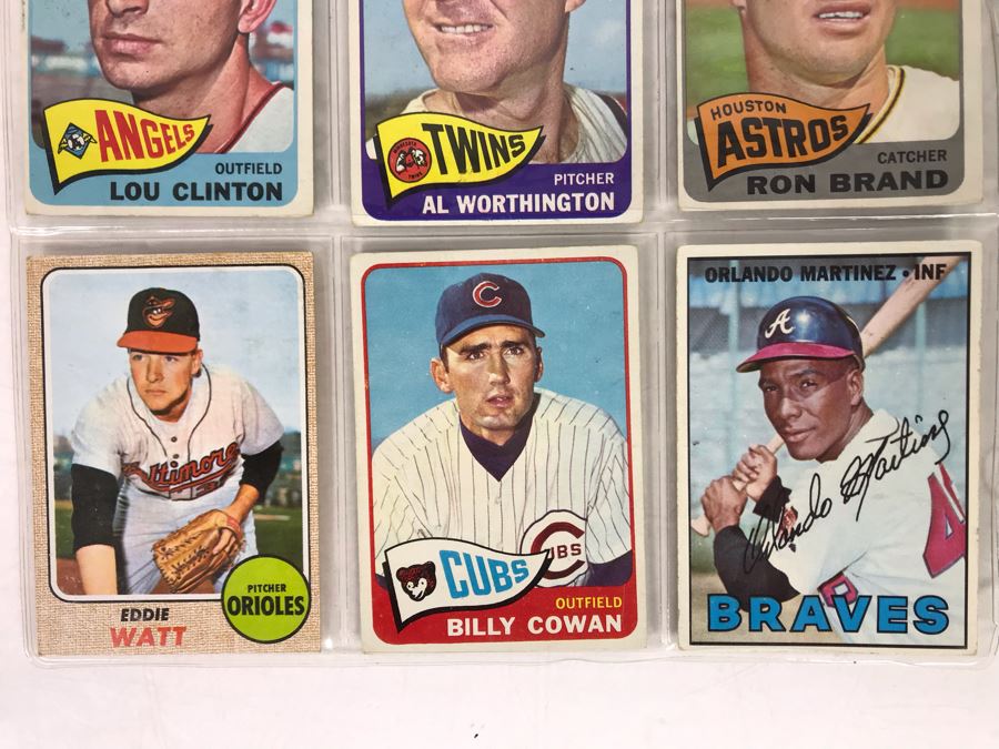 Vintage 1960s Baseball Cards - 9 Total With Plastic Card Sleeve [Photo 4]