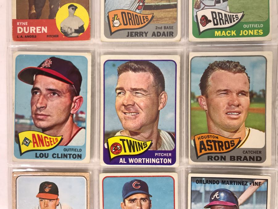 Vintage 1960s Baseball Cards - 9 Total With Plastic Card Sleeve [Photo 3]
