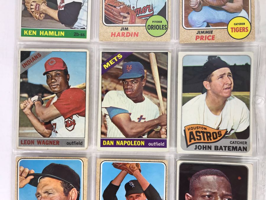 Vintage 1960s Baseball Cards - 9 Total With Plastic Card Sleeve [Photo 3]