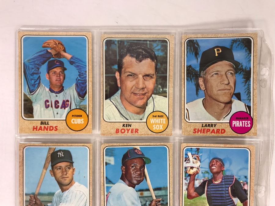 Vintage 1960s Baseball Cards - 9 Total With Plastic Card Sleeve [Photo 2]