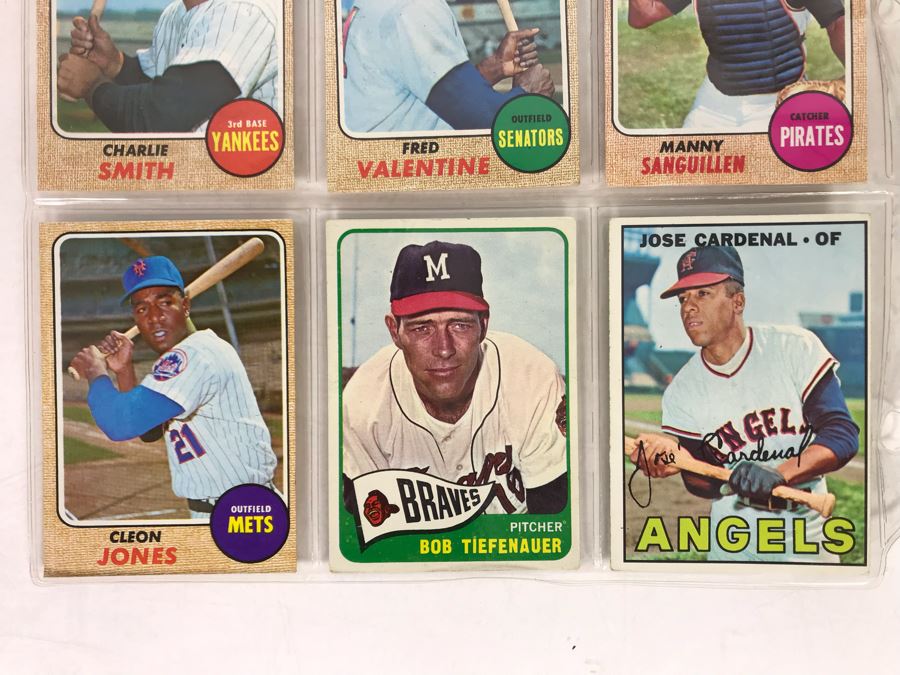 Vintage 1960s Baseball Cards - 9 Total With Plastic Card Sleeve [Photo 4]