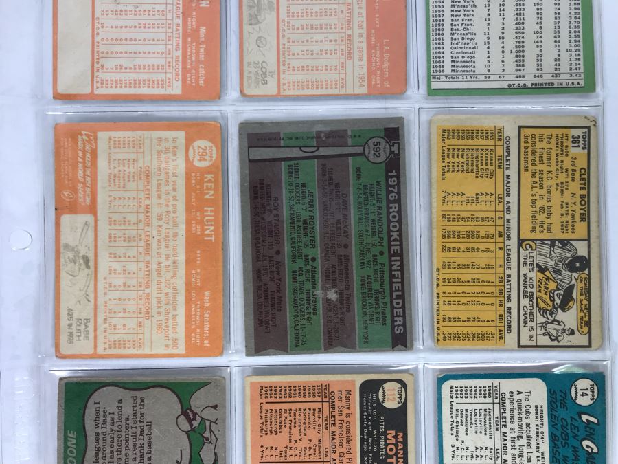 Vintage 1960s Baseball Cards - 9 Total With Plastic Card Sleeve [Photo 7]