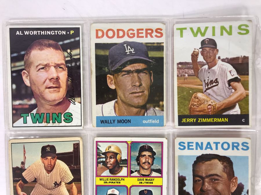 Vintage 1960s Baseball Cards - 9 Total With Plastic Card Sleeve [Photo 2]