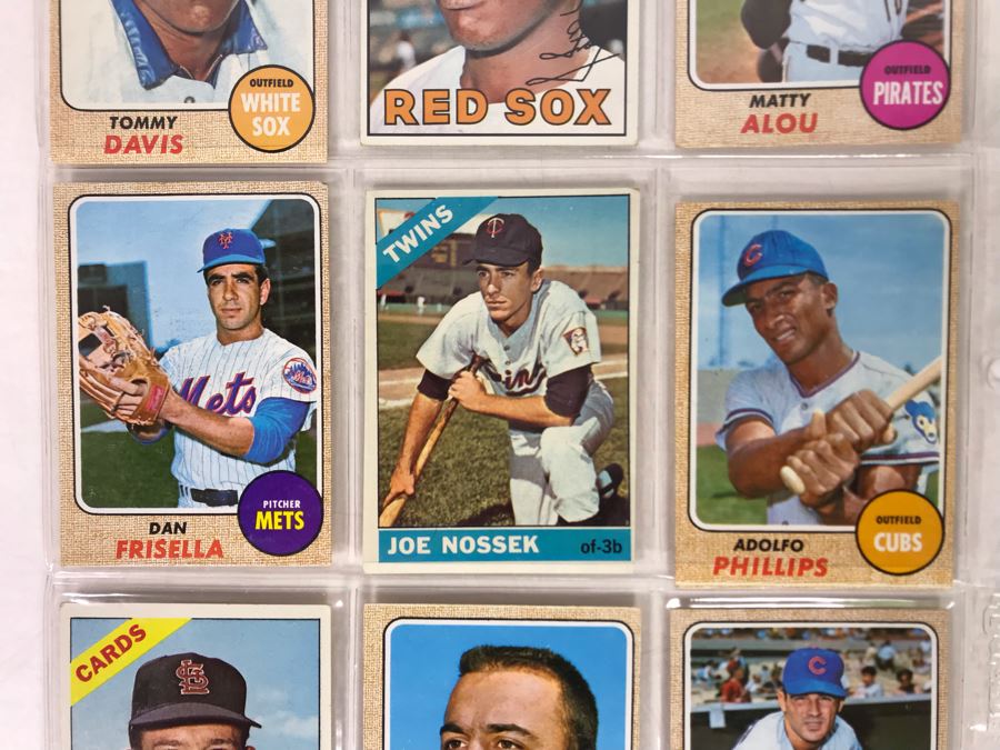 Vintage 1960s Baseball Cards - 9 Total With Plastic Card Sleeve [Photo 3]