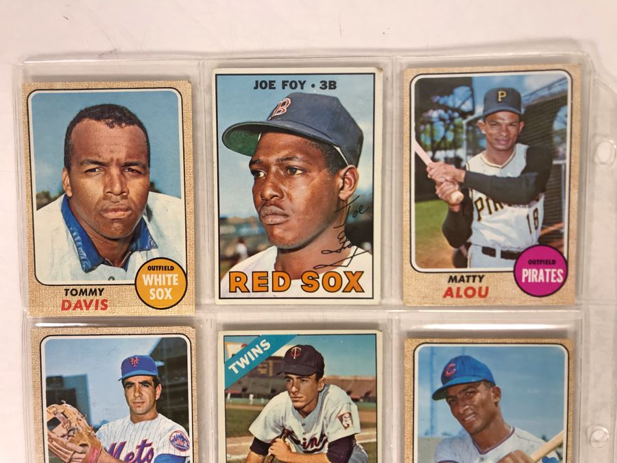 Vintage 1960s Baseball Cards - 9 Total With Plastic Card Sleeve [Photo 2]