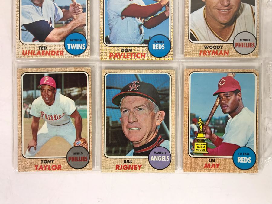 Vintage 1960s Baseball Cards - 9 Total With Plastic Card Sleeve [Photo 4]