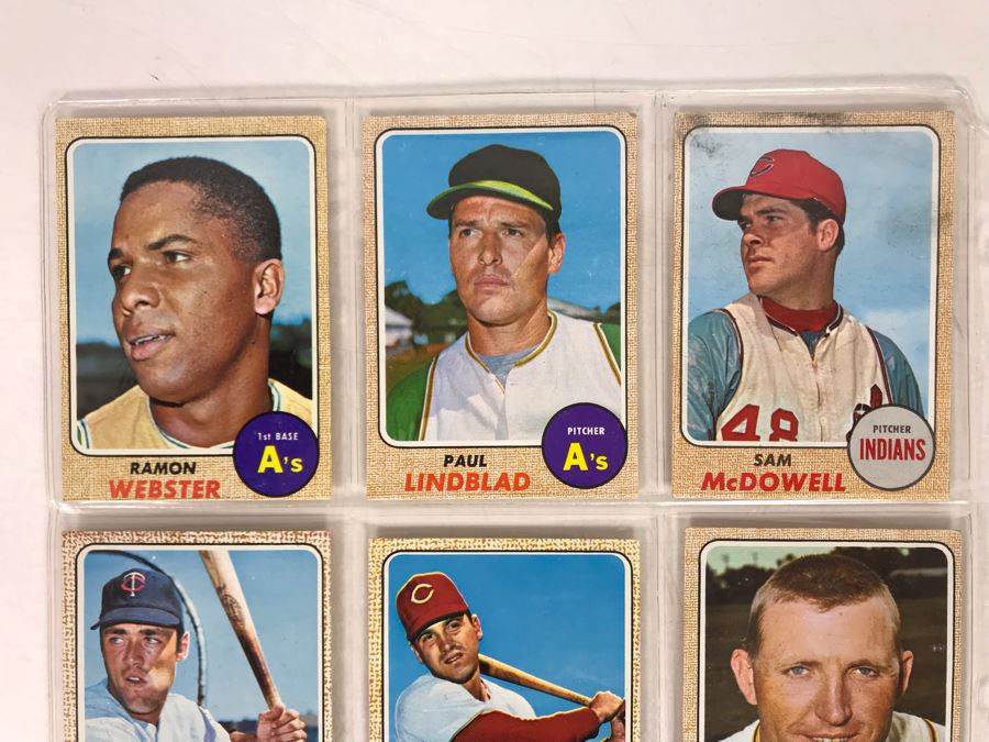 Vintage 1960s Baseball Cards - 9 Total With Plastic Card Sleeve [Photo 2]