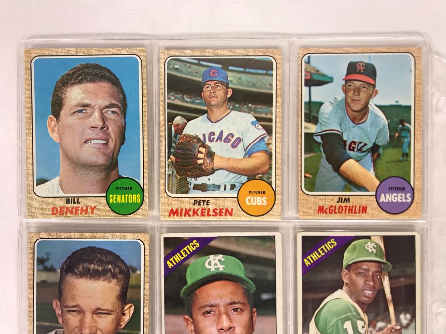 Vintage 1960s Baseball Cards - 9 Total With Plastic Card Sleeve [Photo 2]