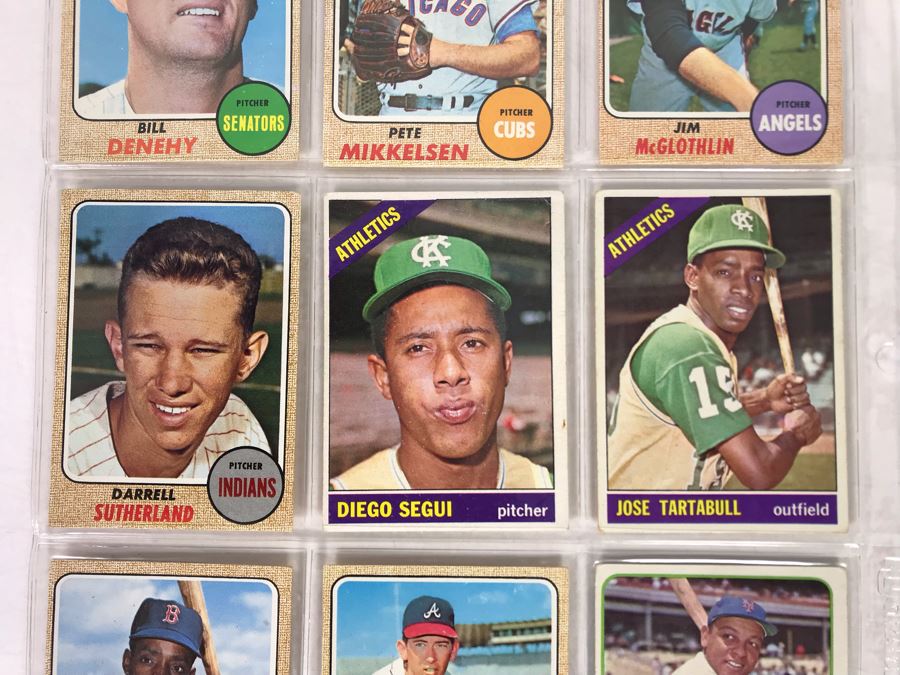 Vintage 1960s Baseball Cards - 9 Total With Plastic Card Sleeve [Photo 3]