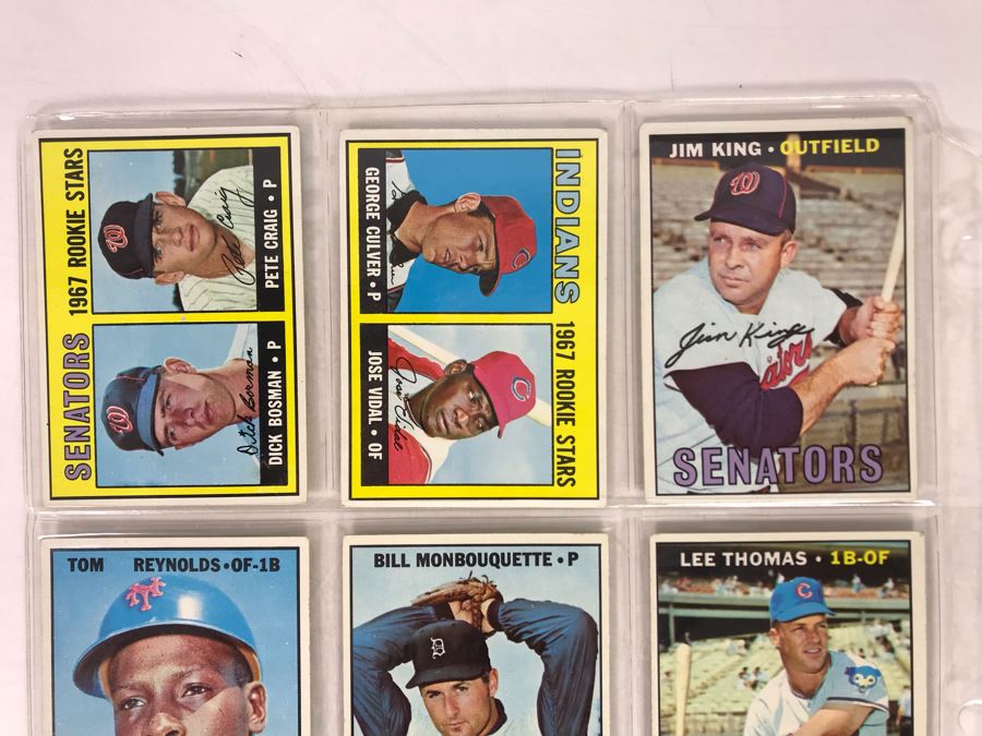 Vintage 1960s Baseball Cards - 9 Total With Plastic Card Sleeve [Photo 2]