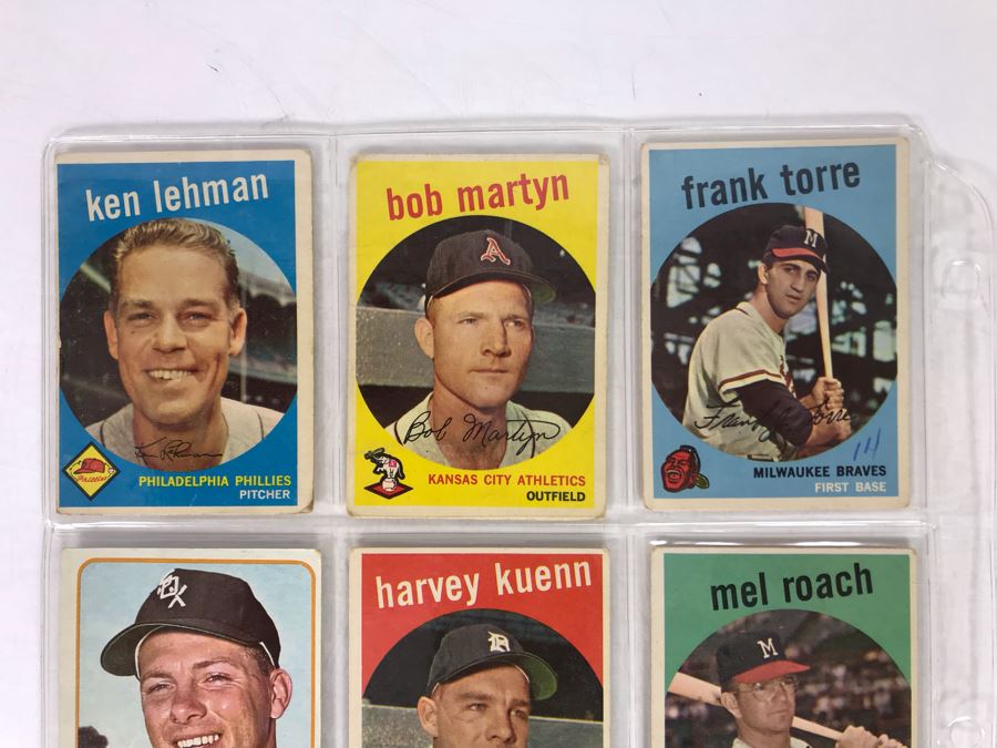 Vintage 1960s Baseball Cards - 9 Total With Plastic Card Sleeve [Photo 2]
