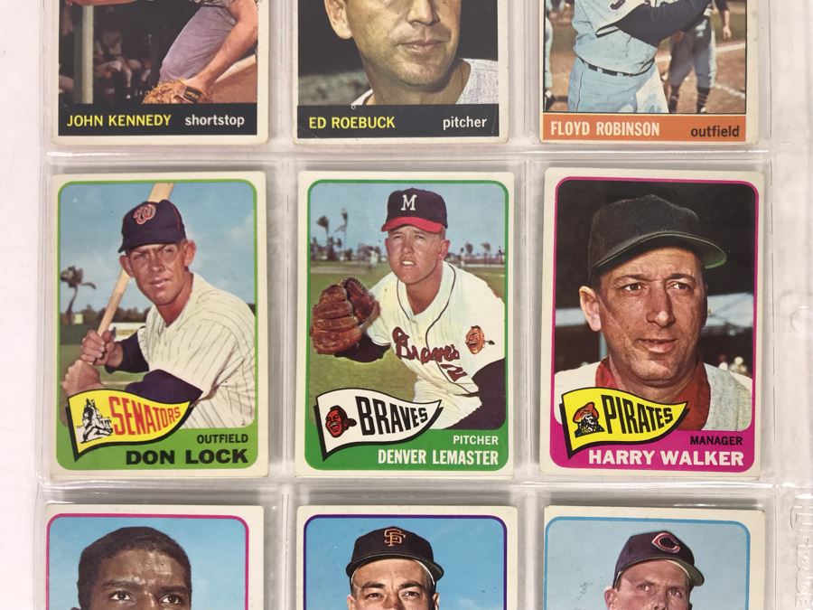 Vintage 1960s Baseball Cards - 9 Total With Plastic Card Sleeve [Photo 3]