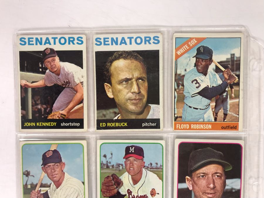 Vintage 1960s Baseball Cards - 9 Total With Plastic Card Sleeve [Photo 2]