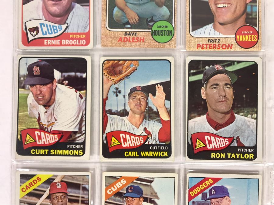 Vintage 1960s Baseball Cards - 9 Total With Plastic Card Sleeve [Photo 3]