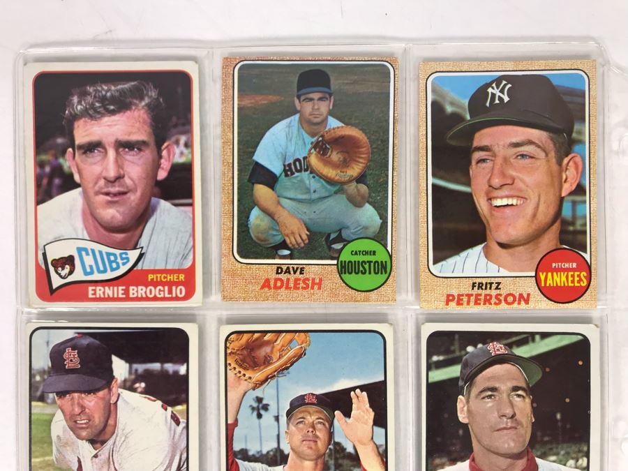 Vintage 1960s Baseball Cards - 9 Total With Plastic Card Sleeve [Photo 2]