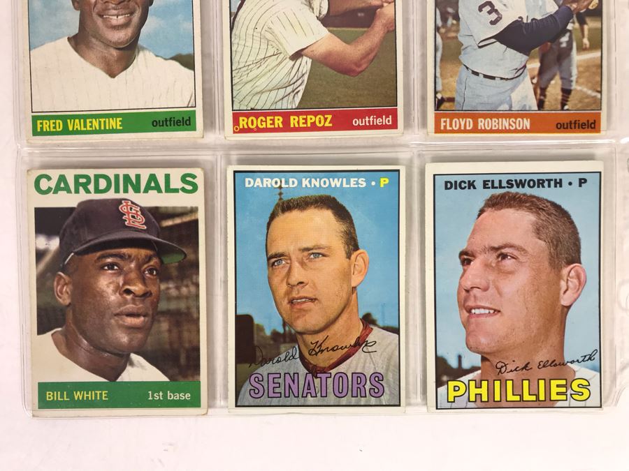 Vintage 1960s Baseball Cards - 9 Total With Plastic Card Sleeve [Photo 4]