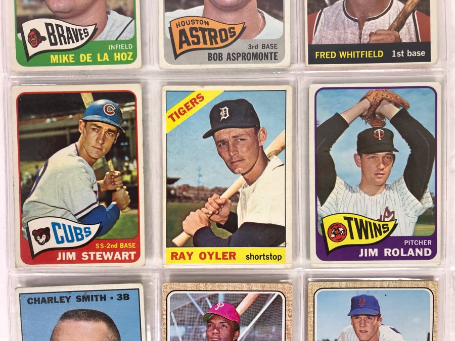 Vintage 1960s Baseball Cards - 9 Total With Plastic Card Sleeve [Photo 3]