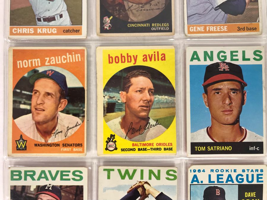 Vintage 1960s Baseball Cards - 9 Total With Plastic Card Sleeve [Photo 3]