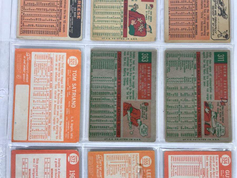 Vintage 1960s Baseball Cards - 9 Total With Plastic Card Sleeve [Photo 7]