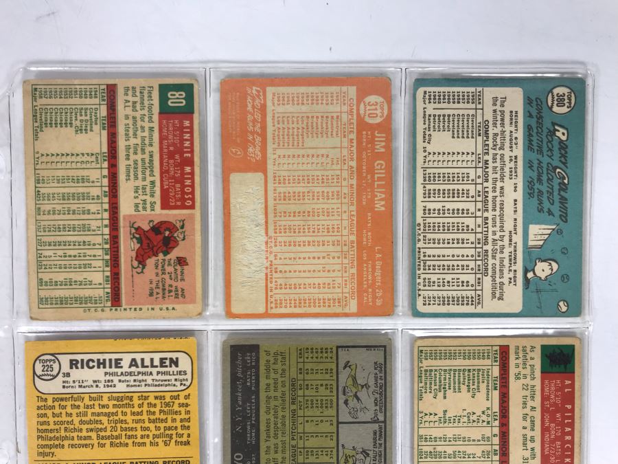 Vintage 1960s Baseball Cards - 9 Total With Plastic Card Sleeve [Photo 6]