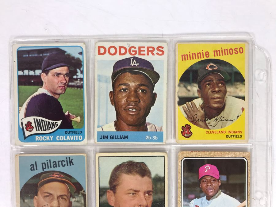 Vintage 1960s Baseball Cards - 9 Total With Plastic Card Sleeve [Photo 2]