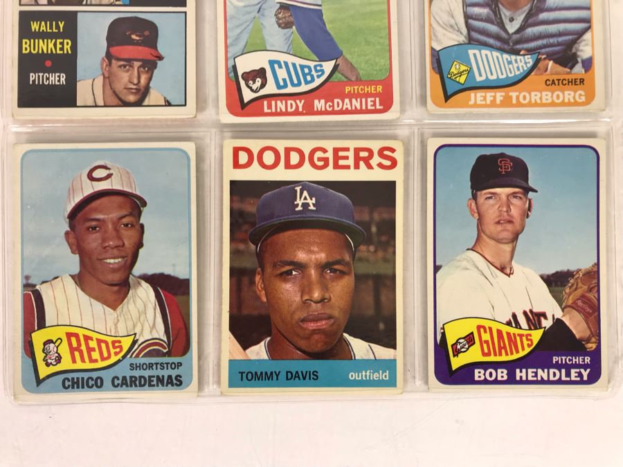Vintage 1960s Baseball Cards - 9 Total With Plastic Card Sleeve [Photo 4]