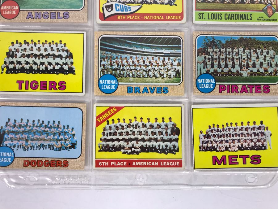 Vintage 1960s Baseball Cards - 9 Total With Plastic Card Sleeve [Photo 4]