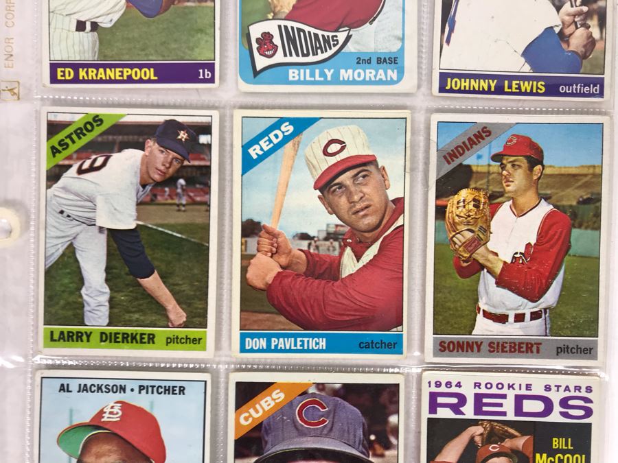 Vintage 1960s Baseball Cards - 9 Total With Plastic Card Sleeve [Photo 3]