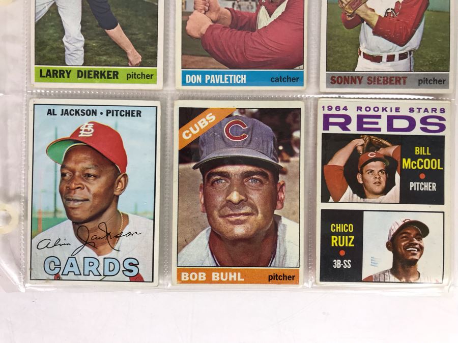Vintage 1960s Baseball Cards - 9 Total With Plastic Card Sleeve [Photo 4]