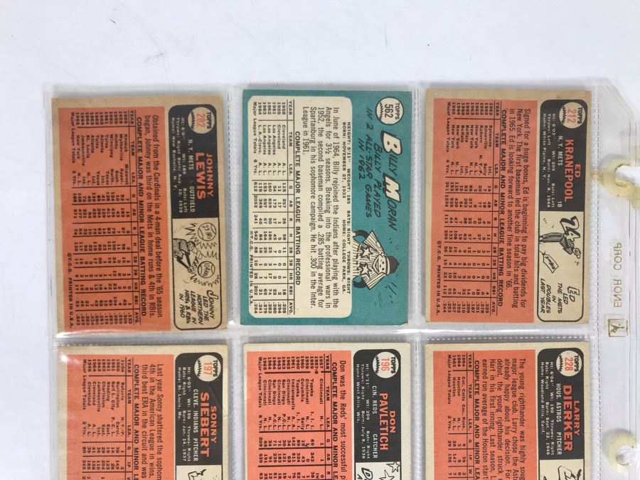 Vintage 1960s Baseball Cards - 9 Total With Plastic Card Sleeve [Photo 6]